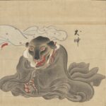 a depiction of inugami, a Japanese dog spirit