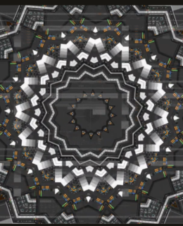 Visual Graphic of electronics formed into a flower image