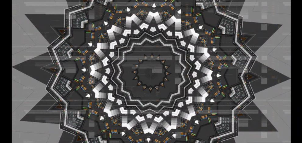 Visual Graphic of electronics formed into a flower image