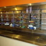 Racks of dirty dishes