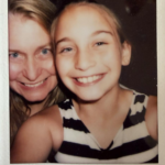 a polaroid of a mother and daughter